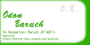 odon baruch business card